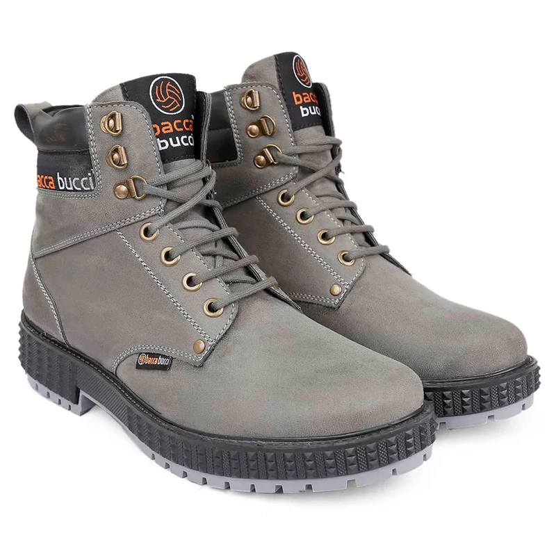 Bacca Bucci Grey Scott Boots for Men | Best Price UAE